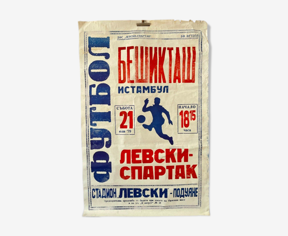 Affiche de football Beshiktash Levski Vintage1979