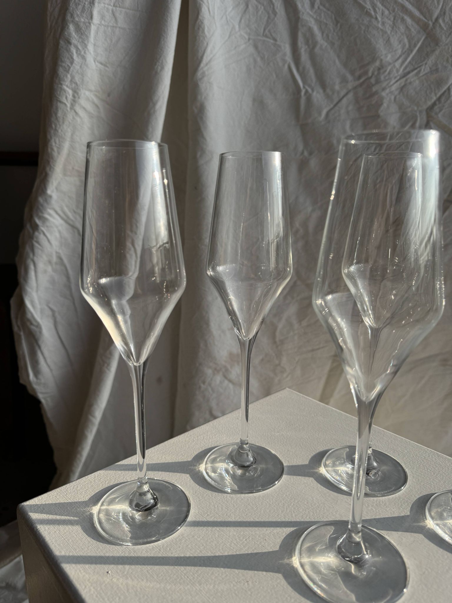 Lot de 5 grandes flûtes à champagne