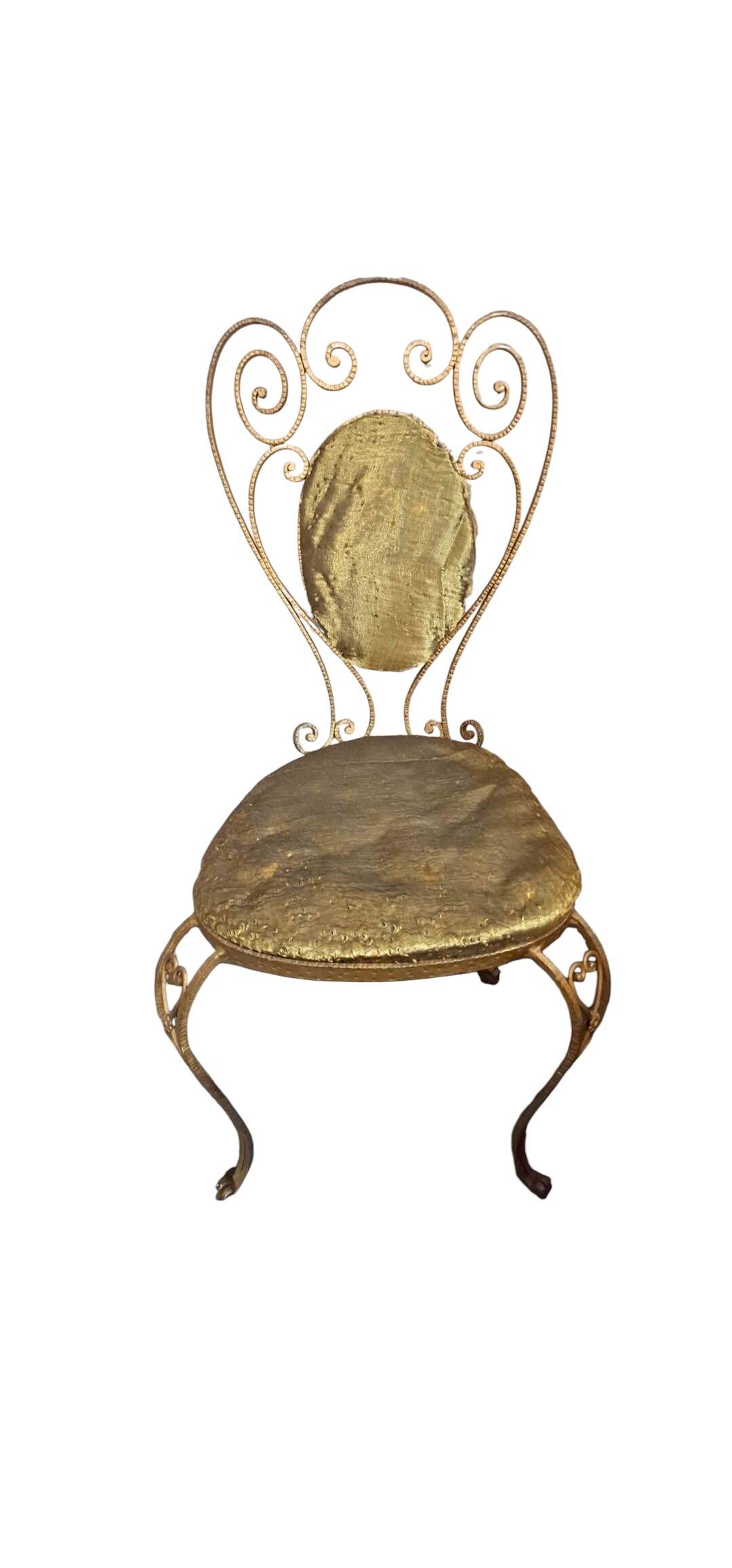 Miroir et console en fer forgé avec chaise de Pierluigi Colli.