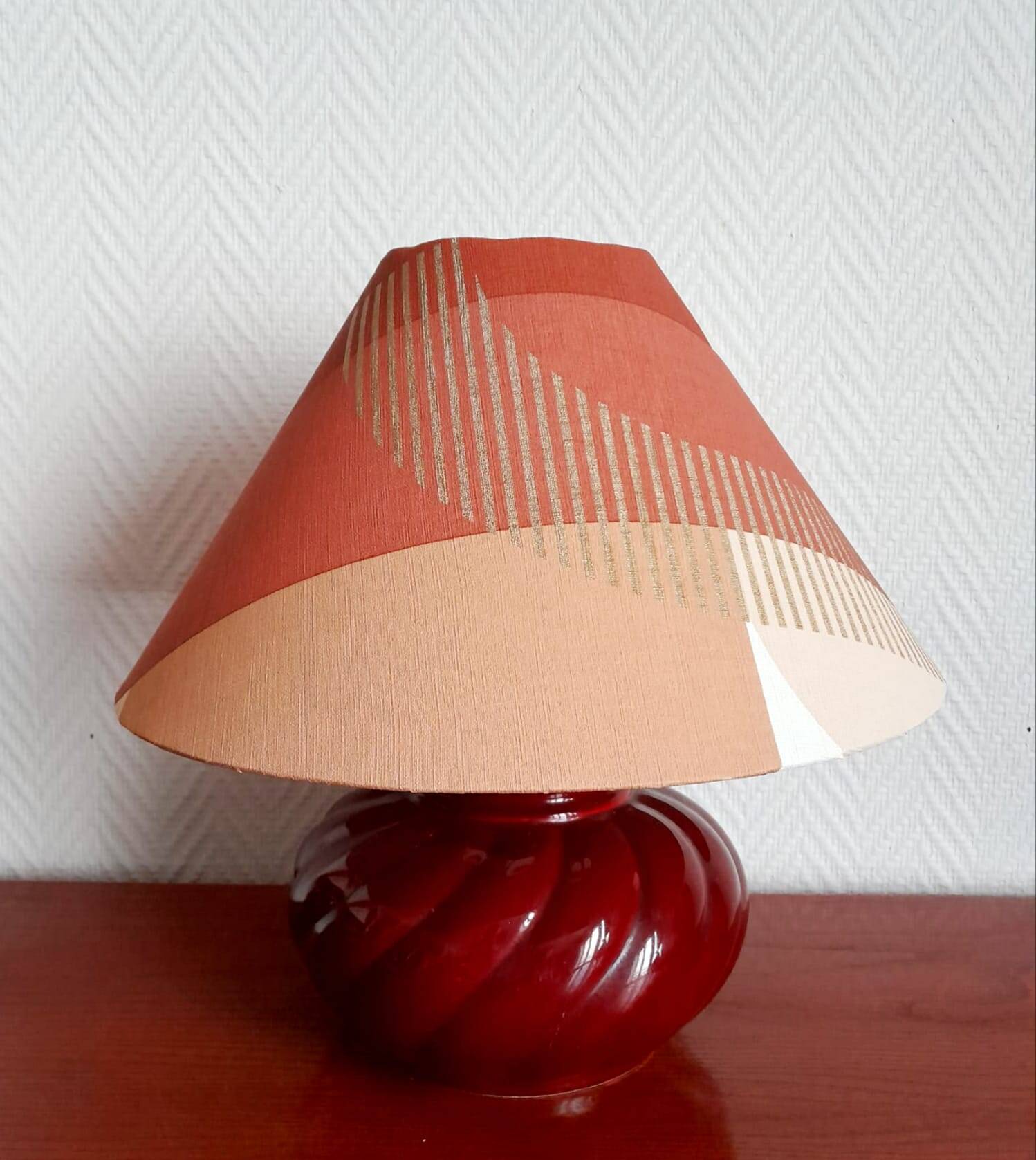 Pair of vintage ceramic bedside lamps
