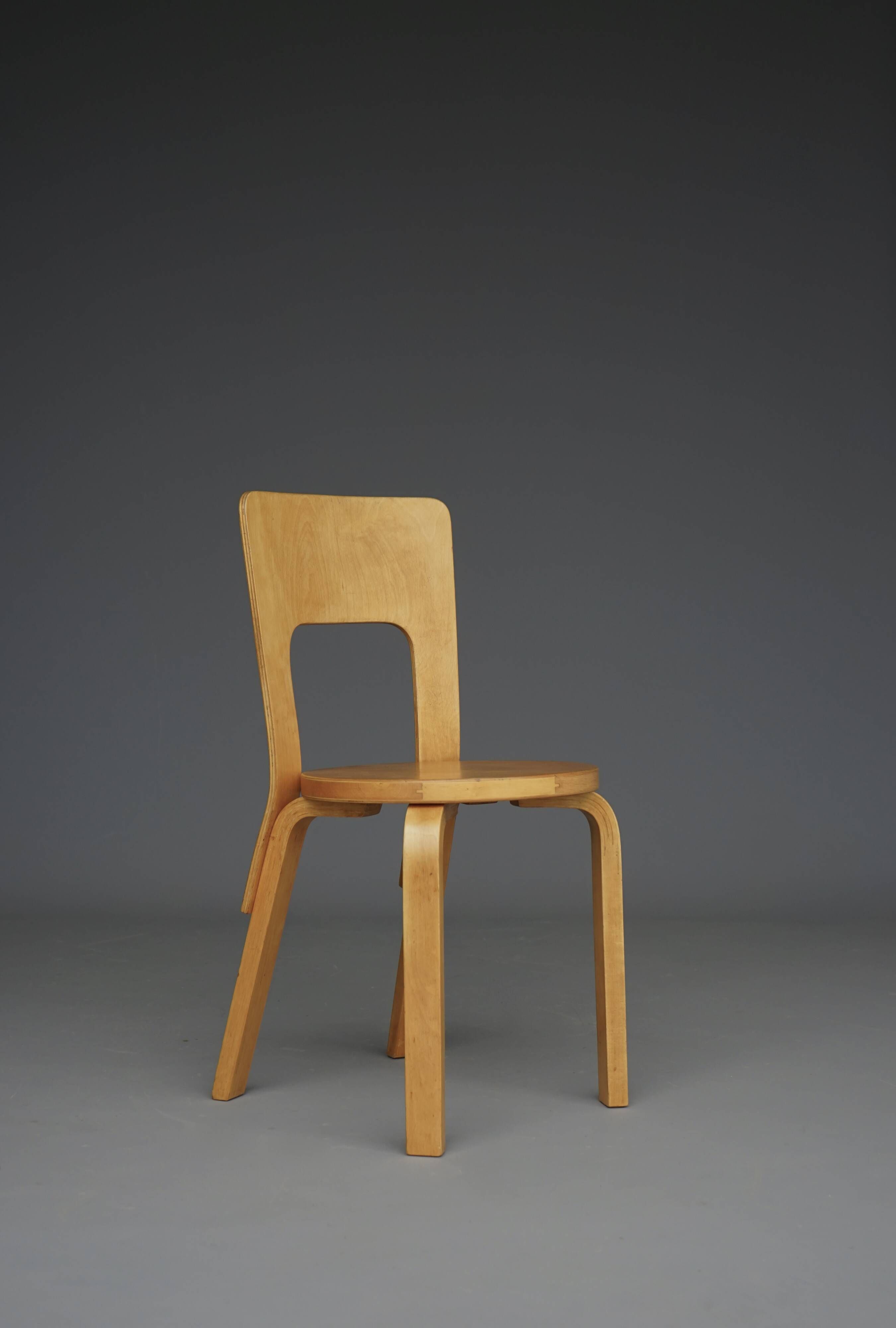 Model 66 Side Chair by Alvar Aalto for Artek, 1940s