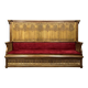 Monumental Gothic style bench in solid oak and patinated plaster circa 1800 / length 282 cm