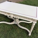 Console table decor side table Louis 16 style old painting