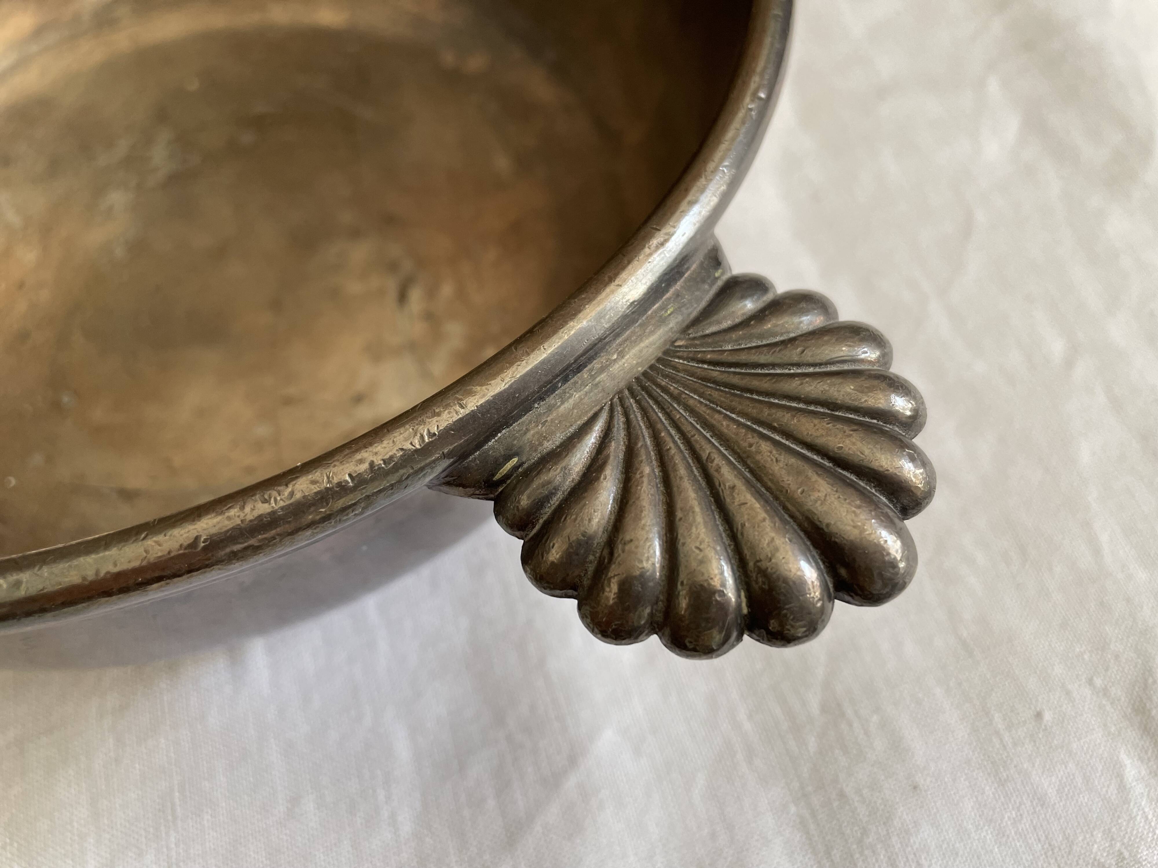 Bowl handles silver metal sheet