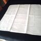 8 White damask linen napkins 55 x 59 cm