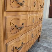 Louis xv style chest of drawers in pickled cherry
