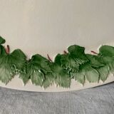 Large serving platter, slip-cast iron leaves