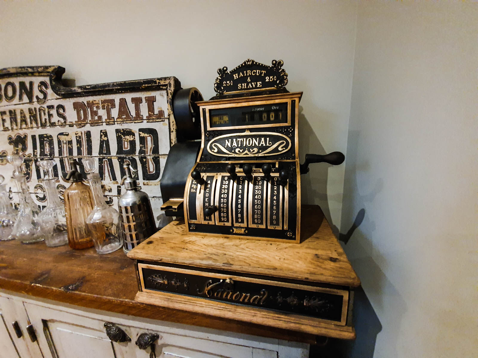 Former National Barber Shop cash register