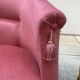 Pink velvet toad armchair
