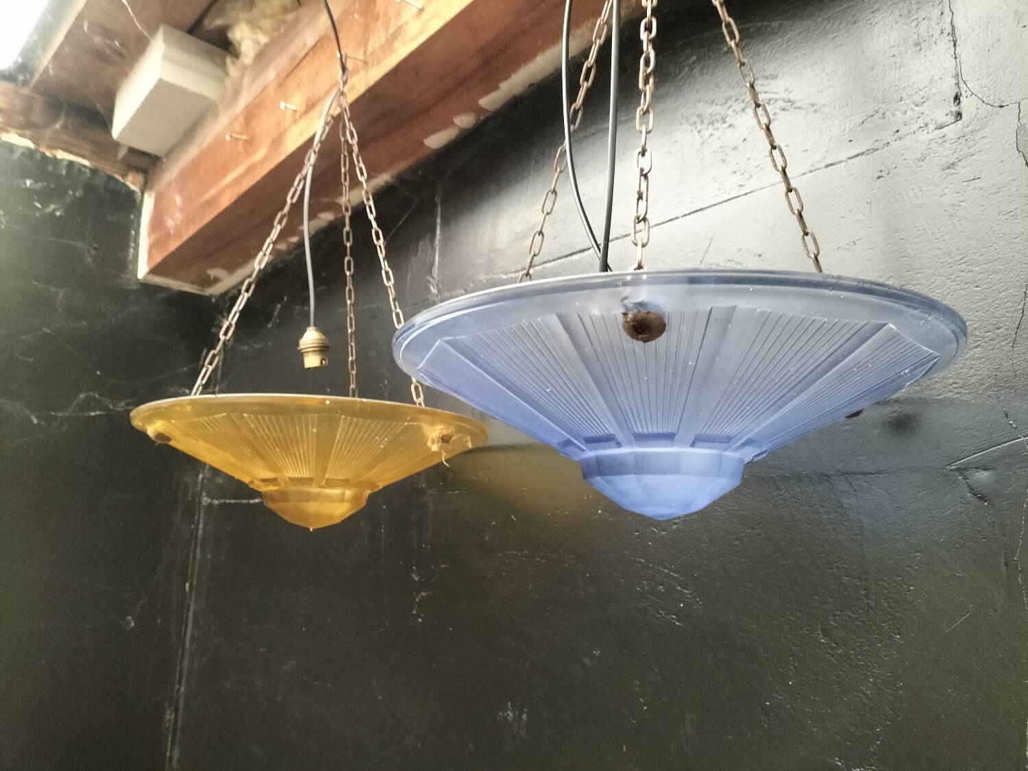 Art Deco glass suspensions