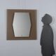 Vintage smoked glass mirror, Italian design, 1960s.