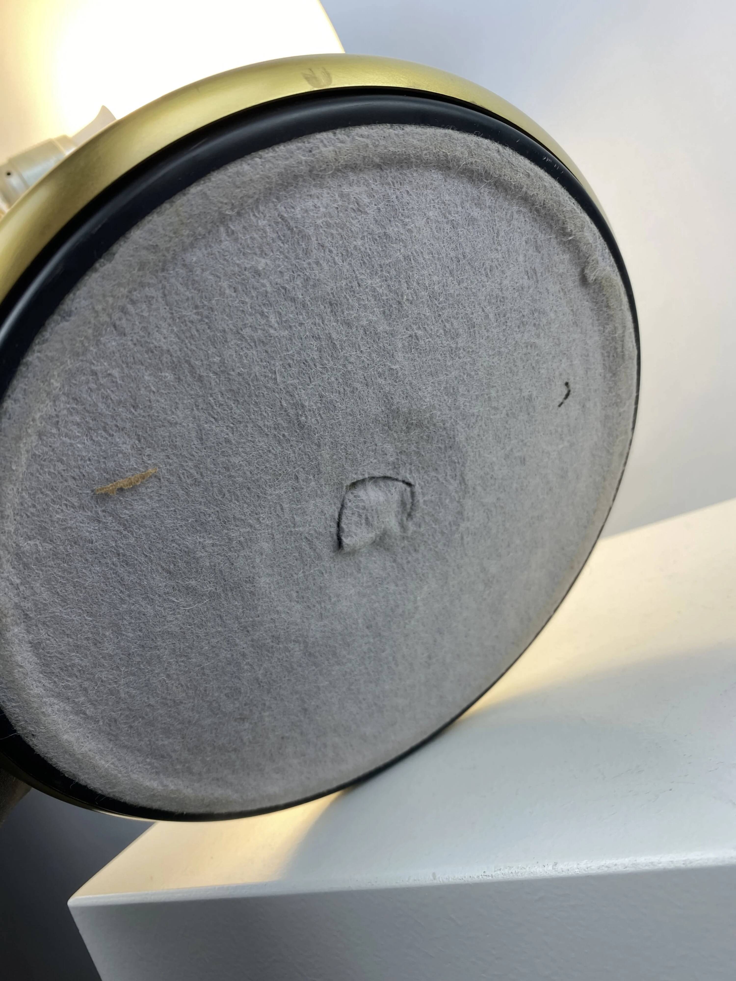 Lampe de bureau marron et or 7603 par Heinz F.W. Stahl pour Hillebrand 1970