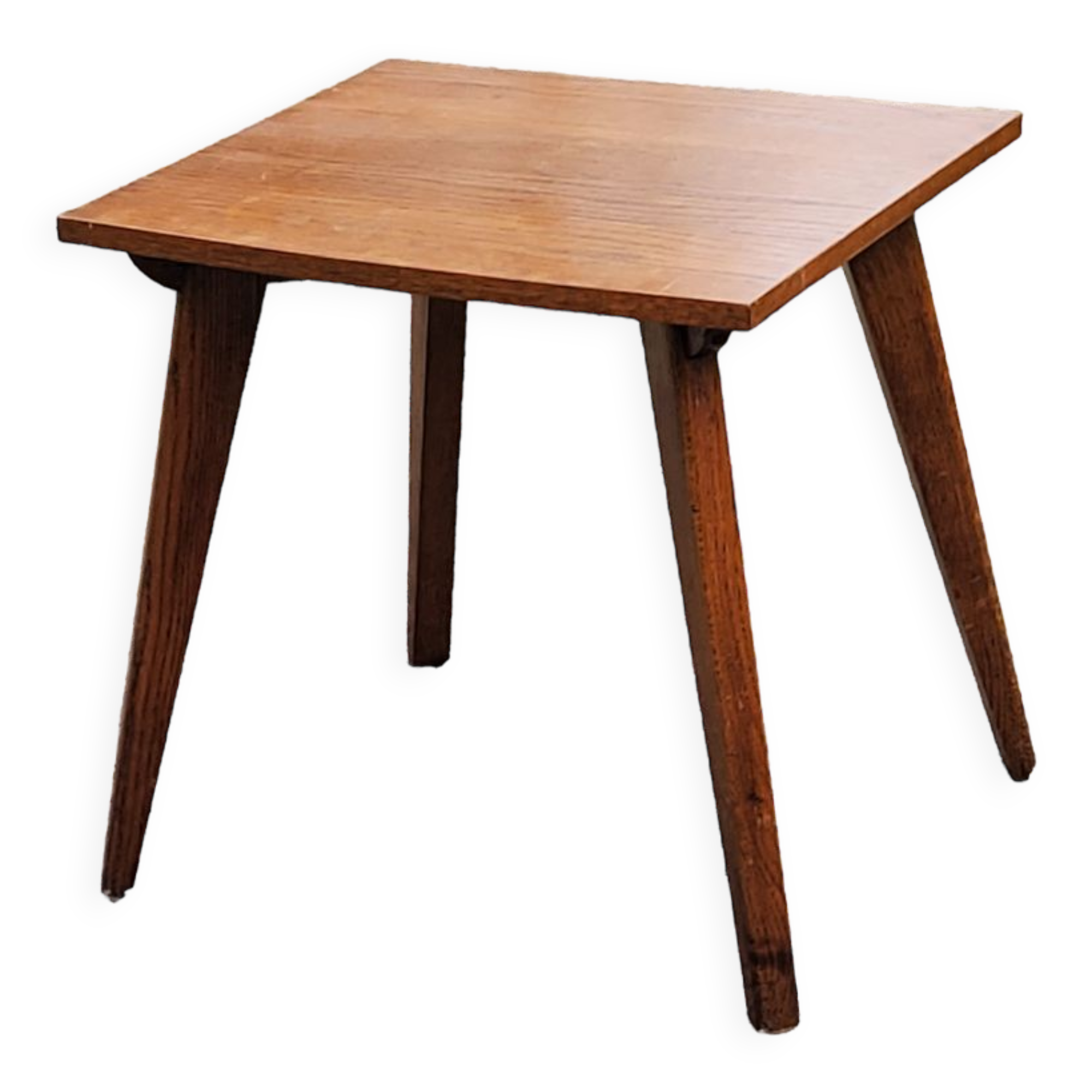 Vintage oak coffee table from the 50s feet compass