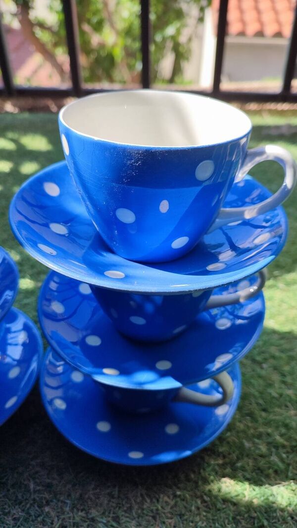 6 tasses à thé et sous-tasses anglaises TG Green