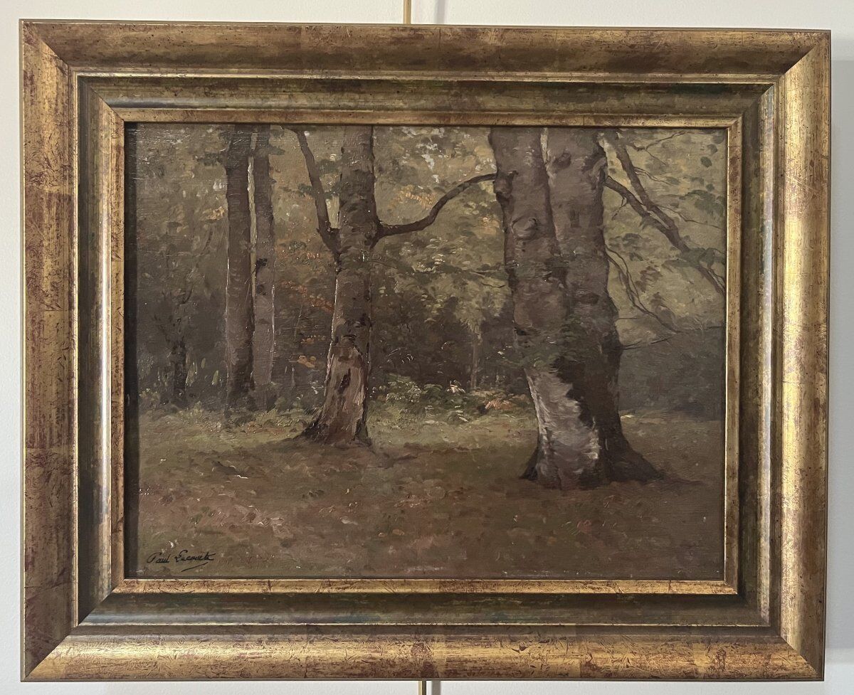 Paul Lecomte (1842–1920) A Underwood, oil on panel, signed