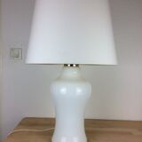 Opaline table lamp 70s space age foot baluster