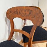 Biedermeier Shovel Chairs in Walnut, Roots Veneer, South Germany, 1845, Set of 6