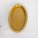 Mustard yellow ceramic platter Salins France