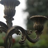 Pair of vintage candlesticks, baroque rococo style.