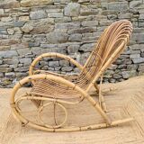 Pair of rattan rocking chairs by Rohe Noordwolde