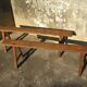 Paire de bancs de ferme 150 cm