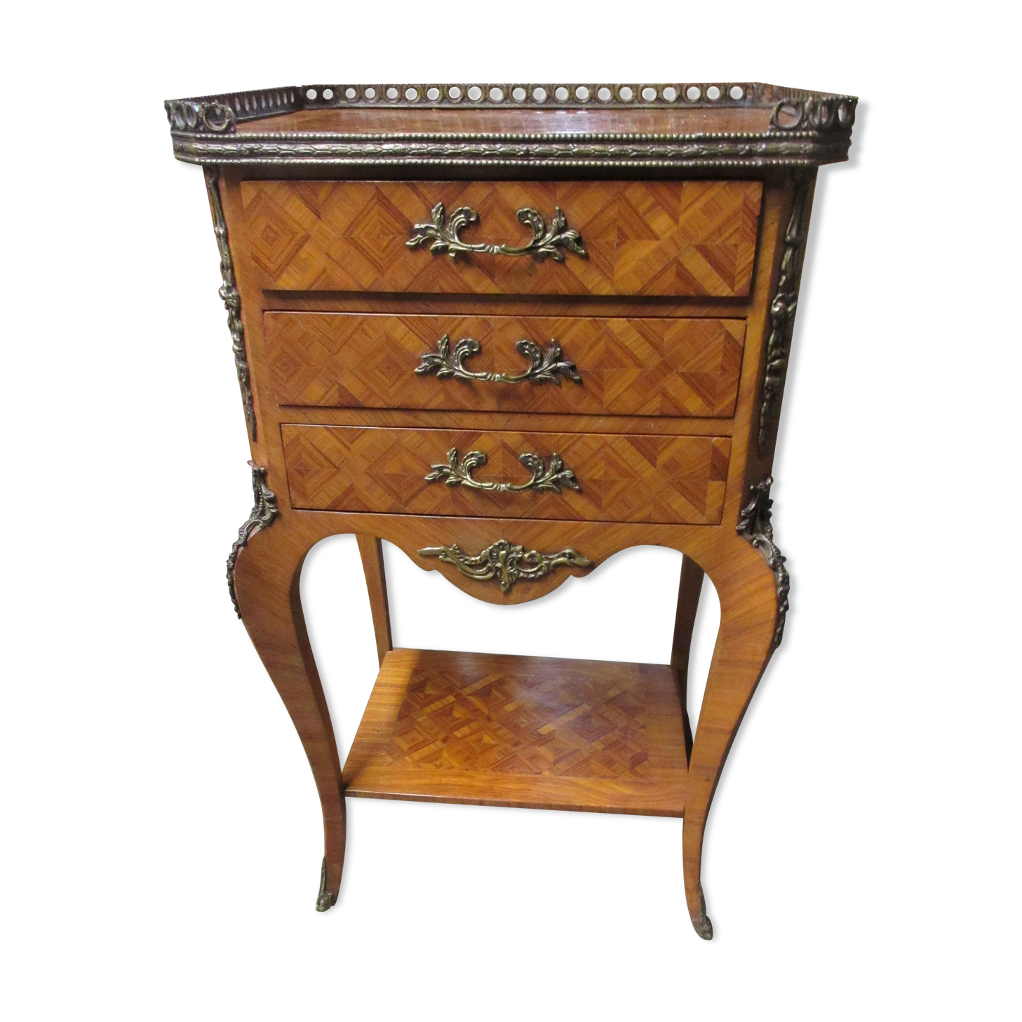 Rosewood marquetry side table