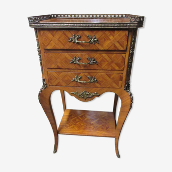 Rosewood marquetry side table