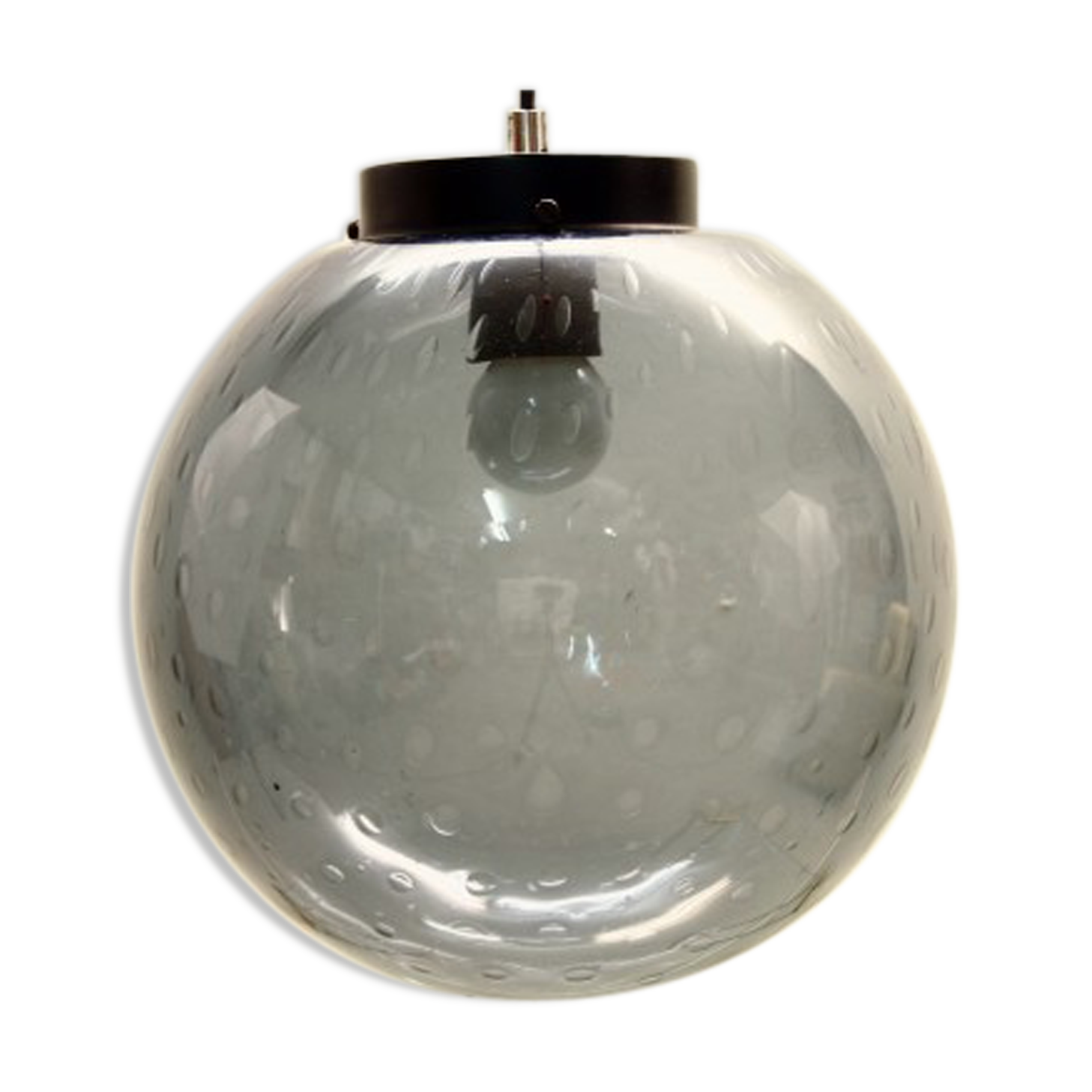 Suspension in the mid century vintage smoked glass