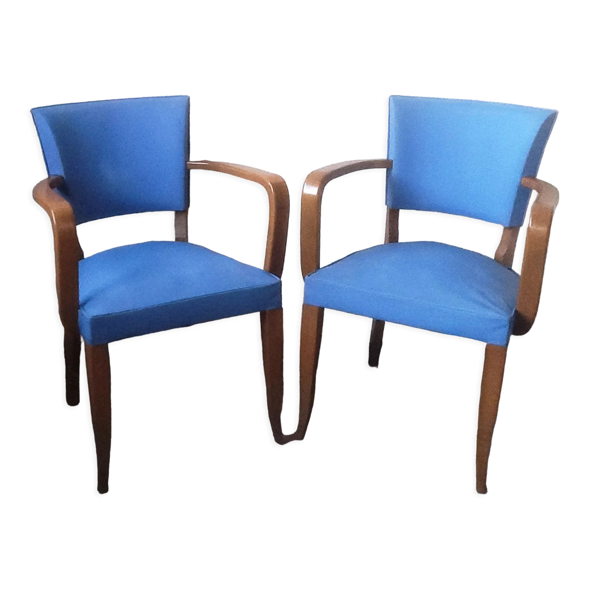 Pair of bridge armchairs