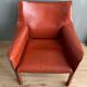Cognac leather Cab lounge chair by Mario Bellini, 1970s