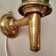 Moroccan lantern wall lamp in brass, glass and colored stained glass windows