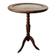 Small tripod wooden table with a vintage round top -