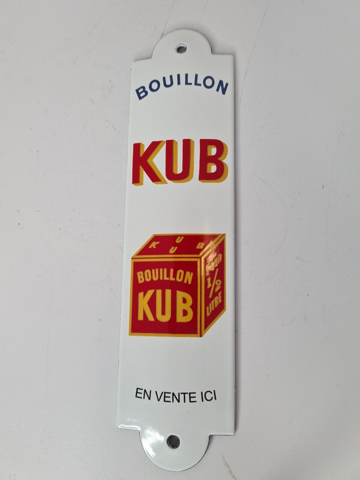 Plaque émaillée bouillon kub