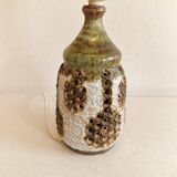 Danish ceramic table lamp, with perforated base and beautiful glaze.