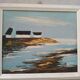 Painting by hand view Marine signed
