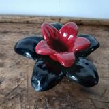 Bougeoir en forme de fleur - céramique vintage