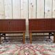 Pair of bedside tables – Scandinavian style – Solid teak – 1960s