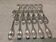 12 silver-plated dessert forks, Louis XVI style, silversmith OD