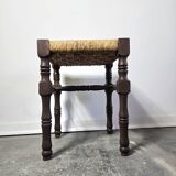 70s Rush Seat Stool