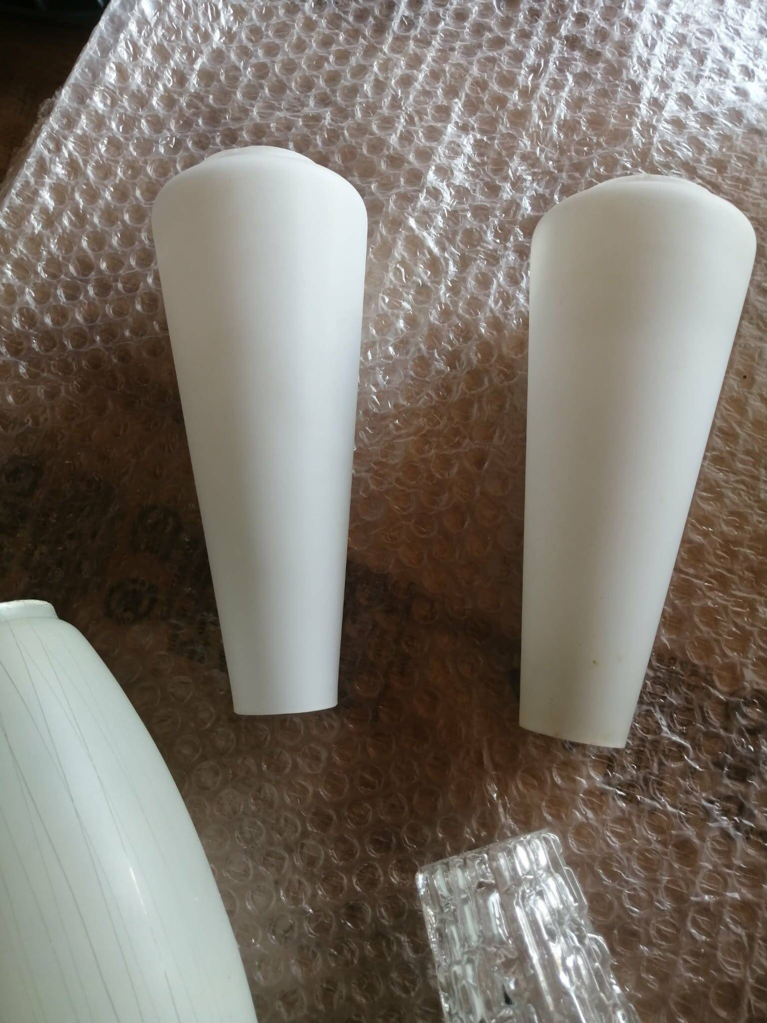 Set of 7 vintage glass tulip lampshades