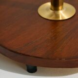 Teak and brass floor lamp