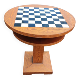Table D'échecs Ronde - Bois - Faïence - carrelage