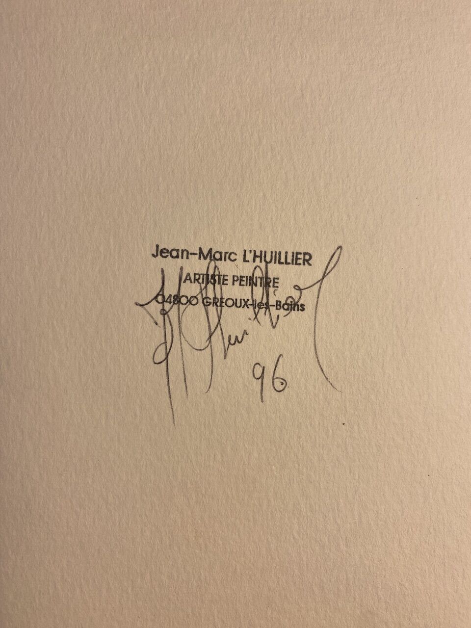 Provencal landscape signed Jean-Marc l'Huillier and dated 96