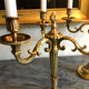 Paire de candélabres en bronze doré et ciselé style Louis XVI