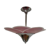 Art Deco Loys Lucha flower-shaped pendant light, circa 1930