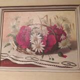 oil on panel bouquet of poppies and daisies Ernesto Valls