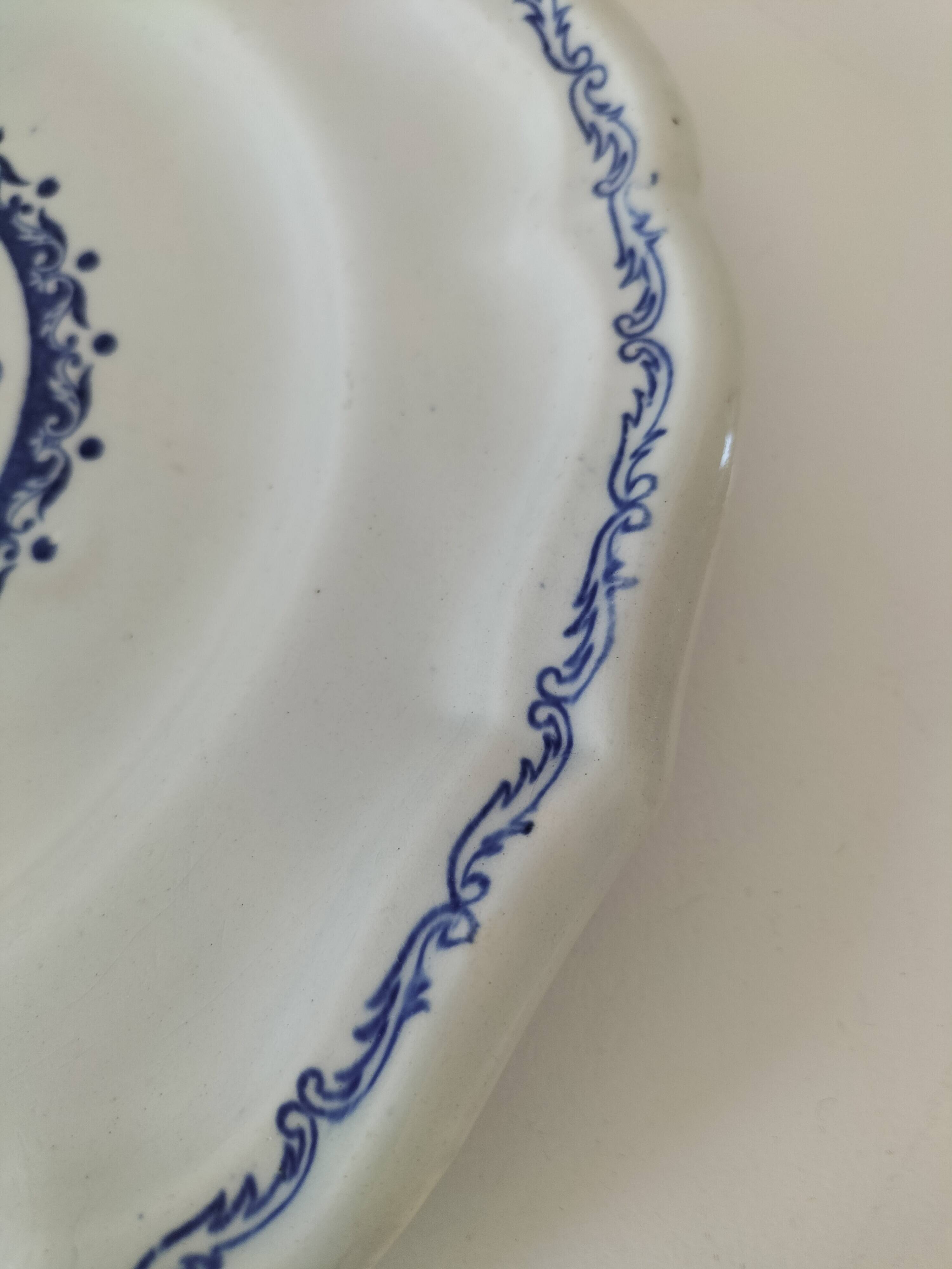Gien plate – Rouen decor with tapered valances – Old stamp 1920