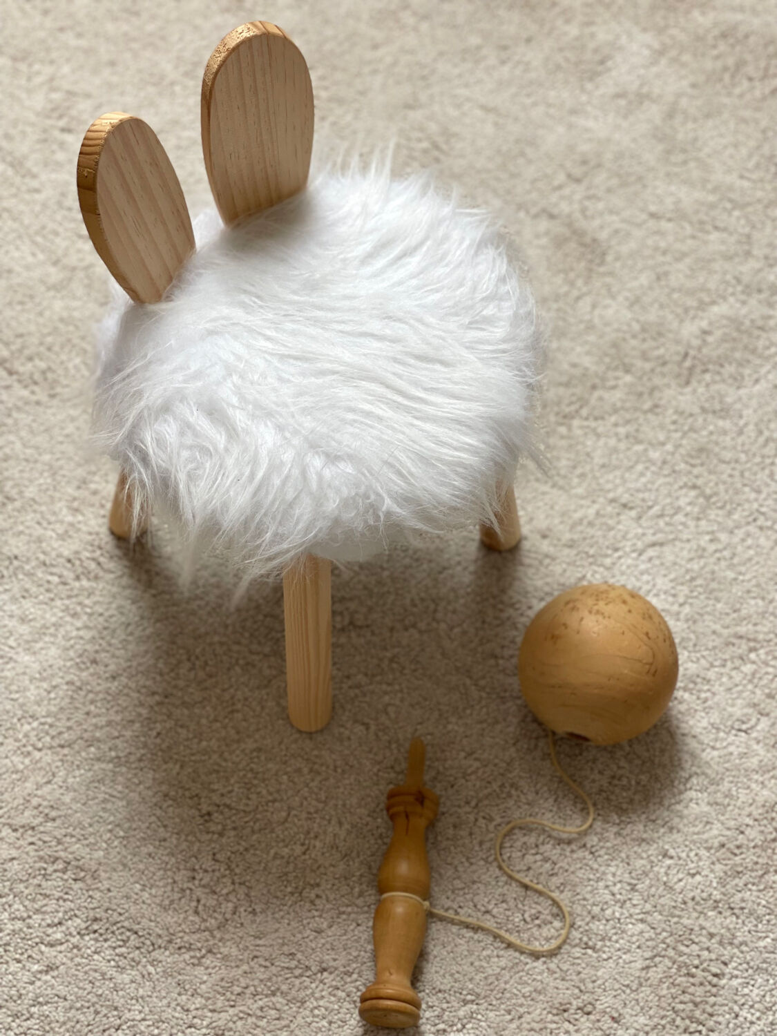 Old wooden bilboquet