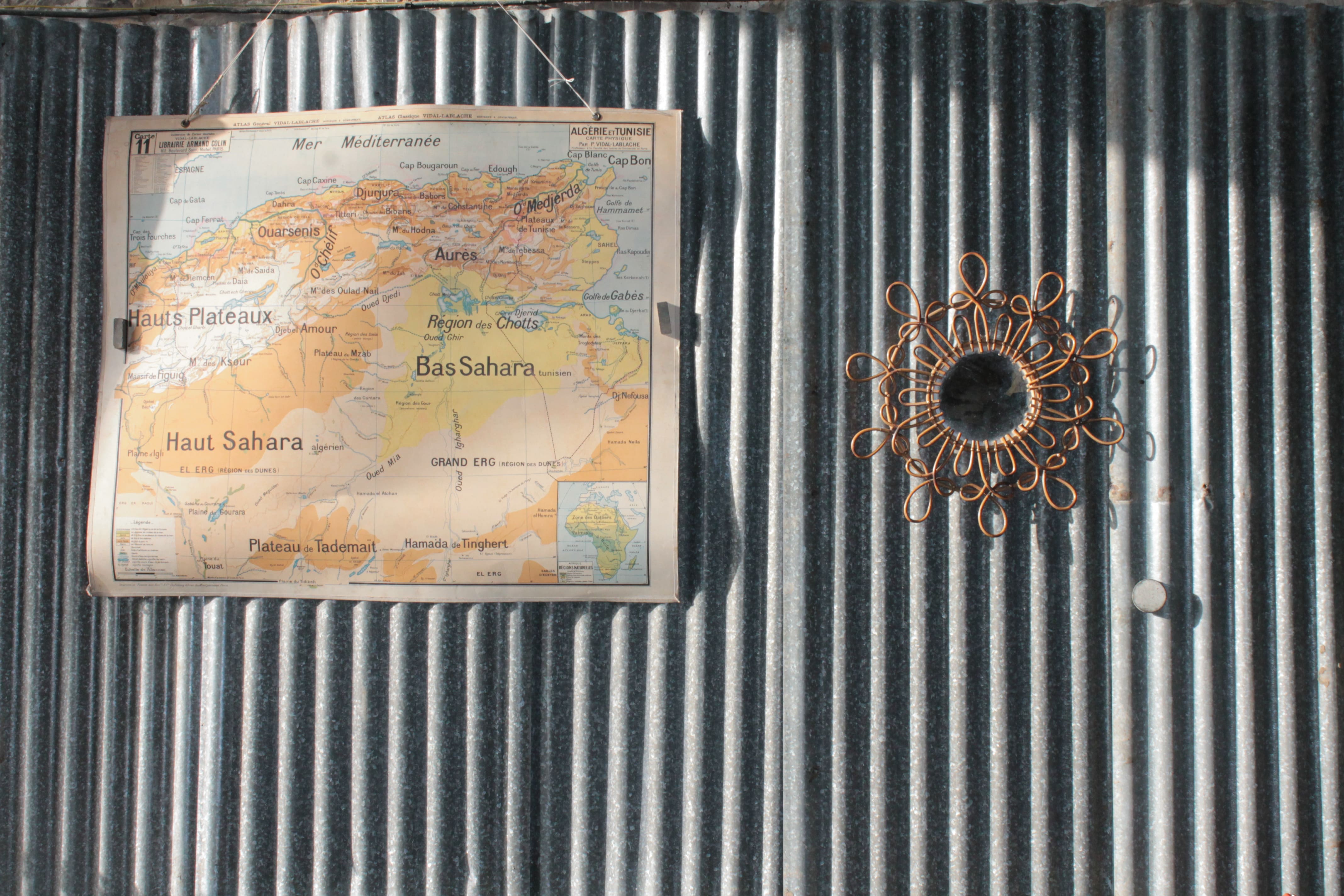 School map Vidal 11 bis Algeria and Tunisia