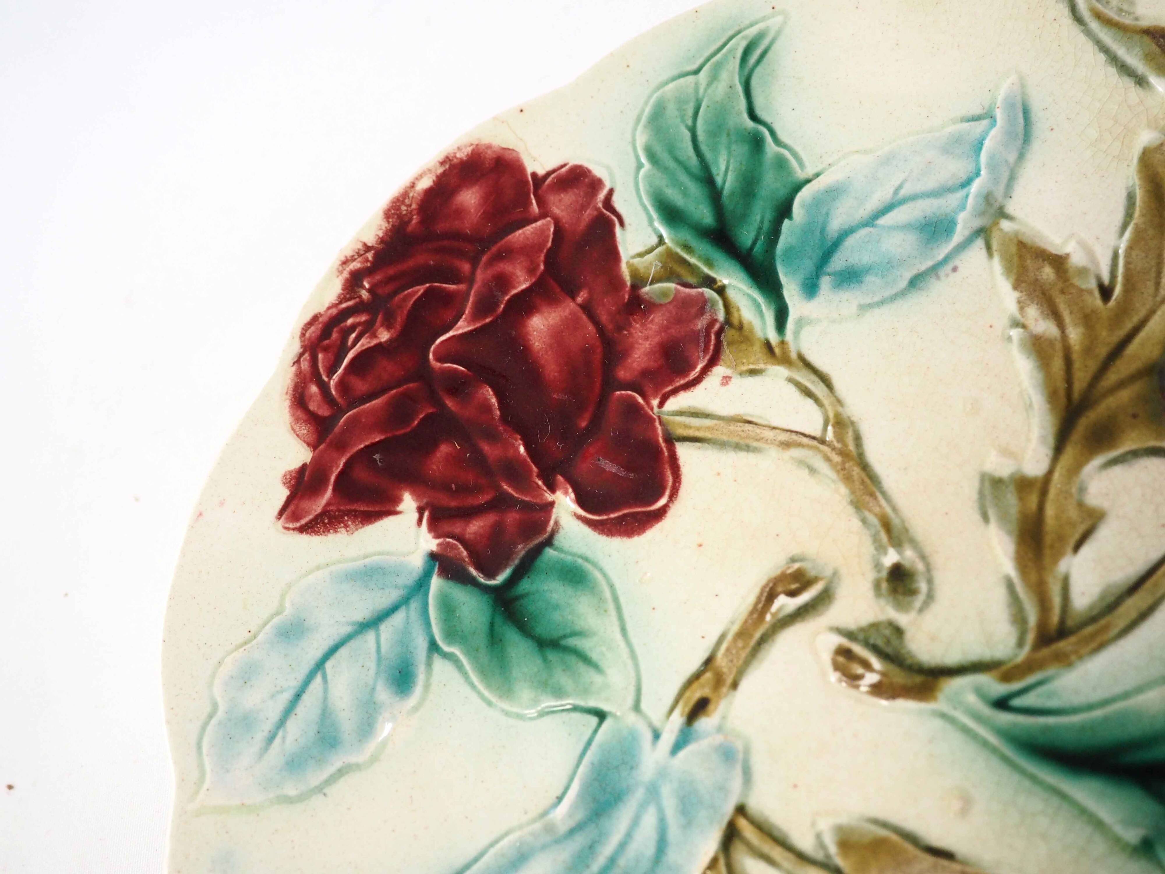 Series 2 flower barbotine plates